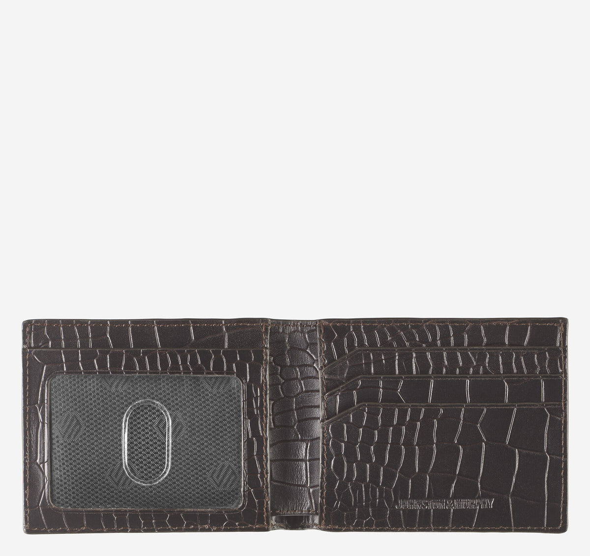 Men's Croc-Embossed Leather Billfold Wallet - Johnston Murphy