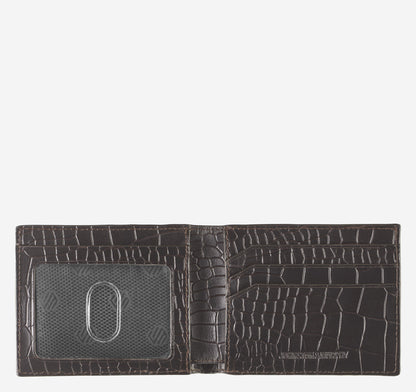Men's Croc-Embossed Leather Billfold Wallet - Johnston Murphy