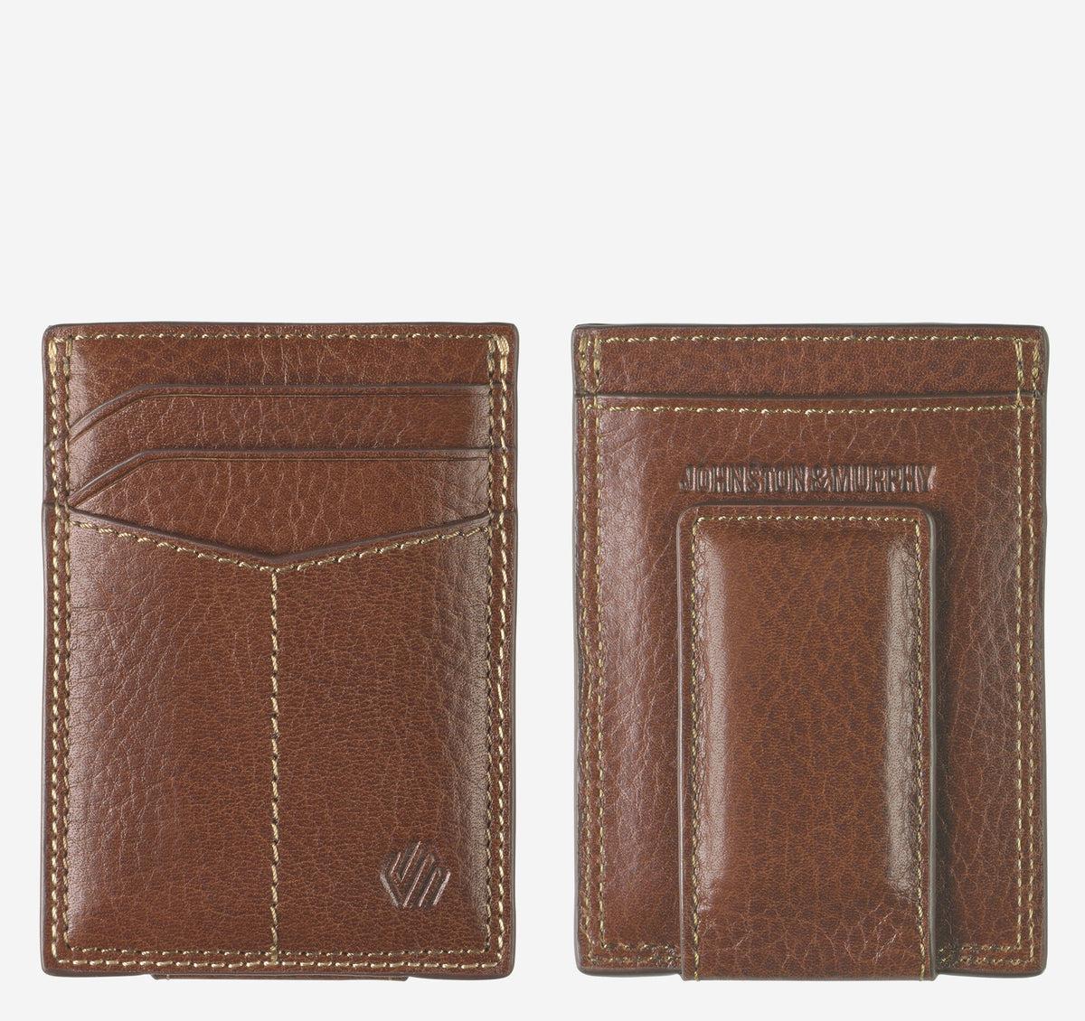 Men's Double-Contrast Stitch Front Pocket Wallet - Johnston Murphy