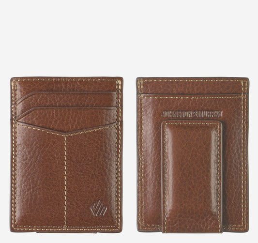 Men's Double-Contrast Stitch Front Pocket Wallet - Johnston Murphy