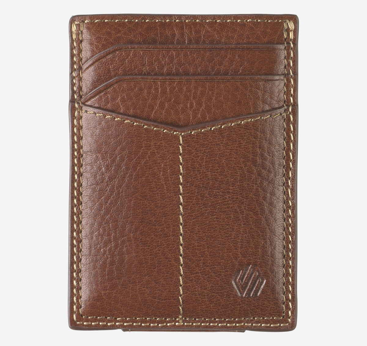Men's Double-Contrast Stitch Front Pocket Wallet - Johnston Murphy