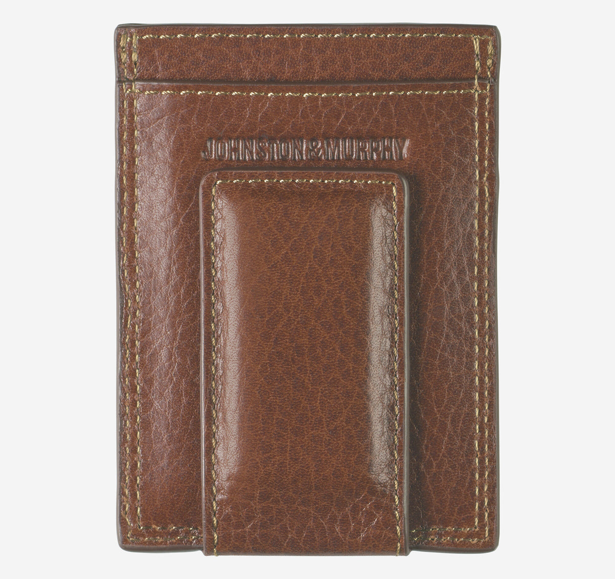 Men's Double-Contrast Stitch Front Pocket Wallet - Johnston Murphy