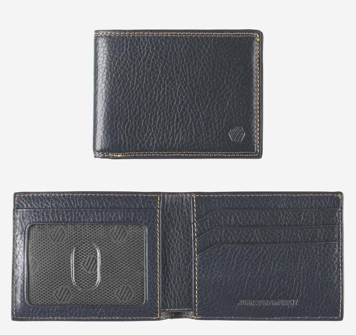Men's Double Contrast Stitch Billfold Wallet - Johnston Murphy
