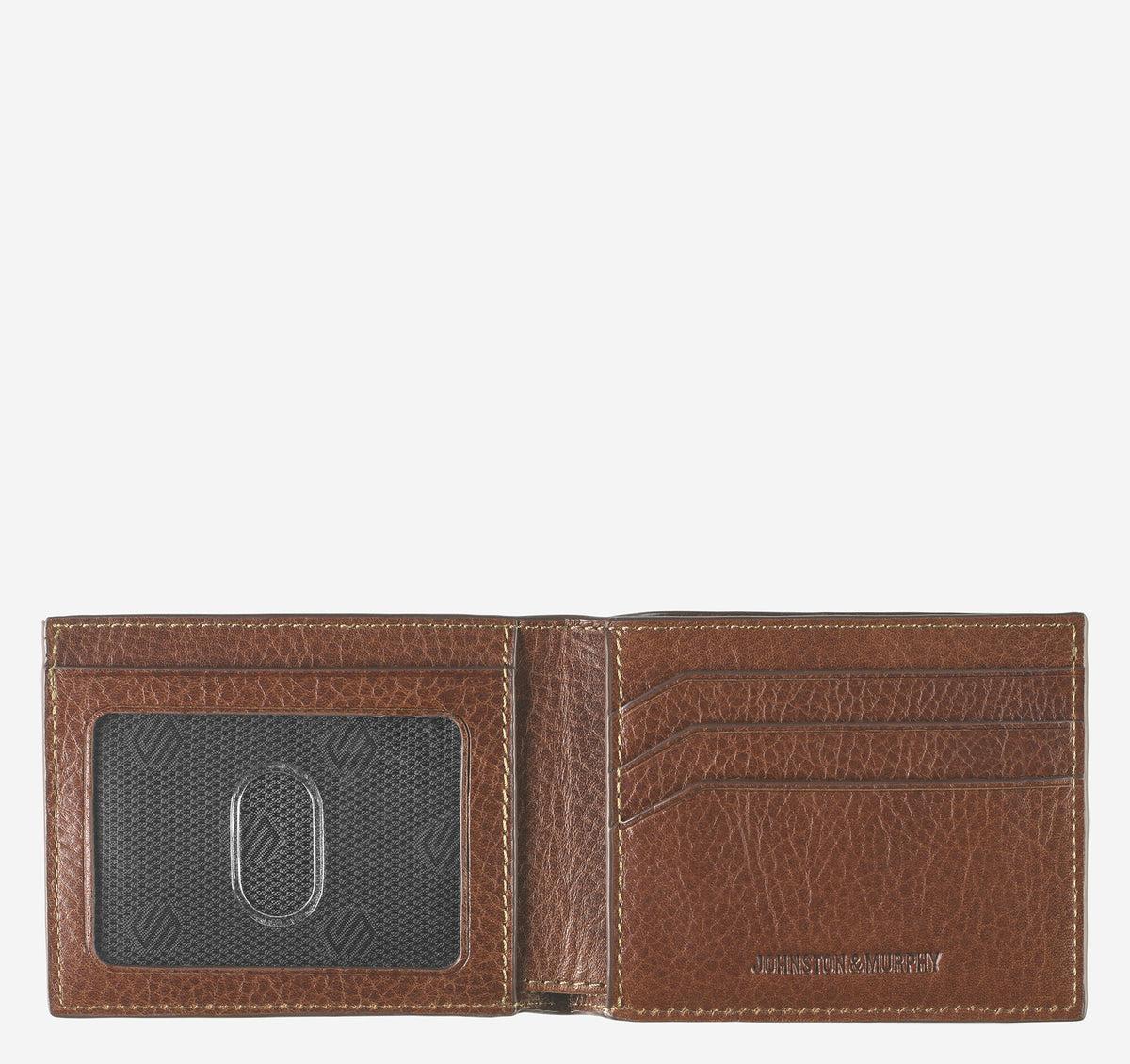 Men's Double Contrast Stitch Billfold Wallet - Johnston Murphy