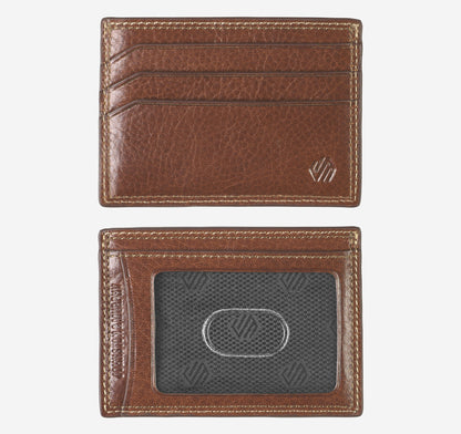 Men's Double Contrast Stitch Weekender Card Wallet - Johnston Murphy