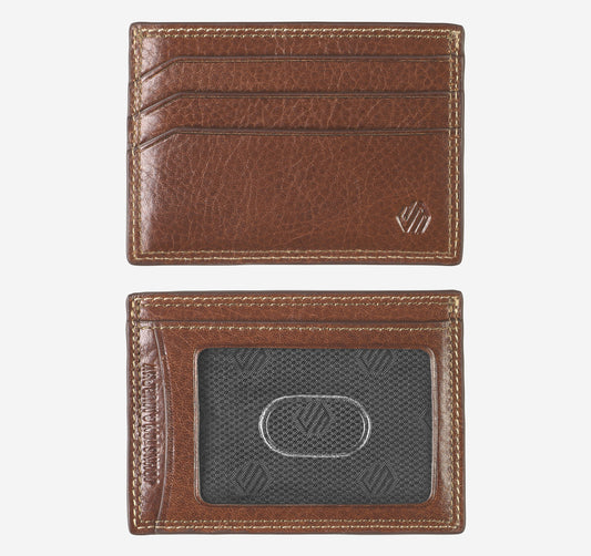 Men's Double Contrast Stitch Weekender Card Wallet - Johnston Murphy