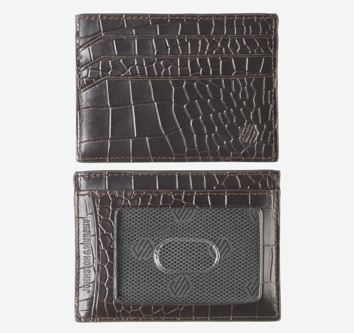 Men's Croc-Embossed Weekender Card Wallet - Johnston Murphy
