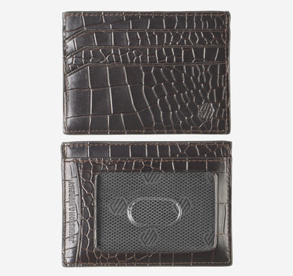 Men's Croc-Embossed Weekender Card Wallet - Johnston Murphy