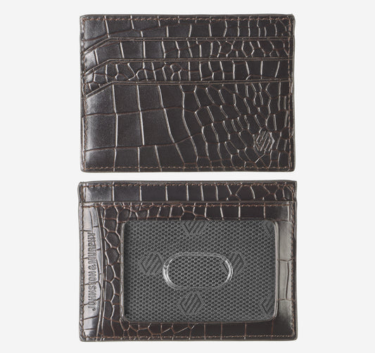 Men's Croc-Embossed Weekender Card Wallet - Johnston Murphy