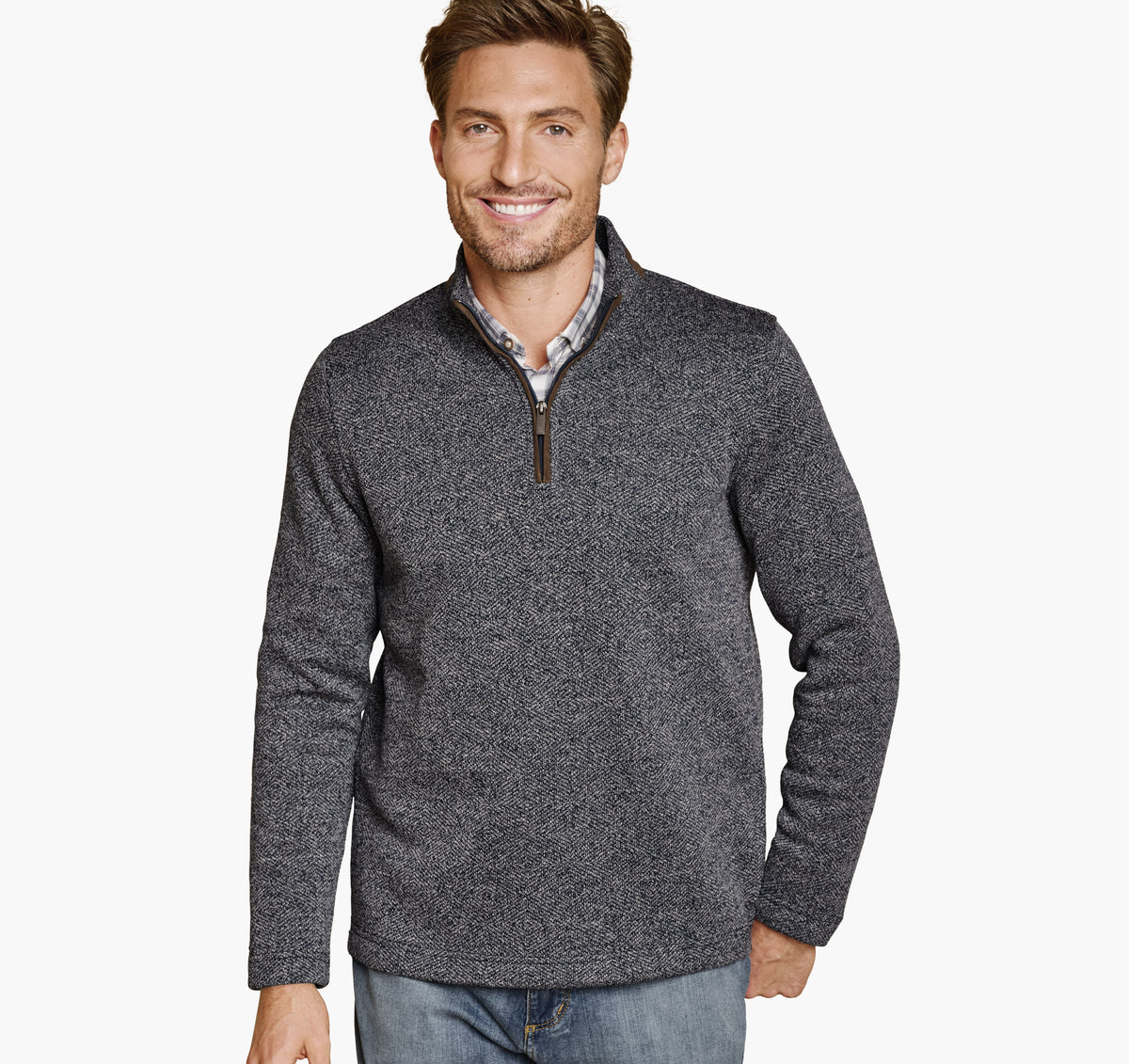 Men's Marled Quarter-Zip - Johnston Murphy