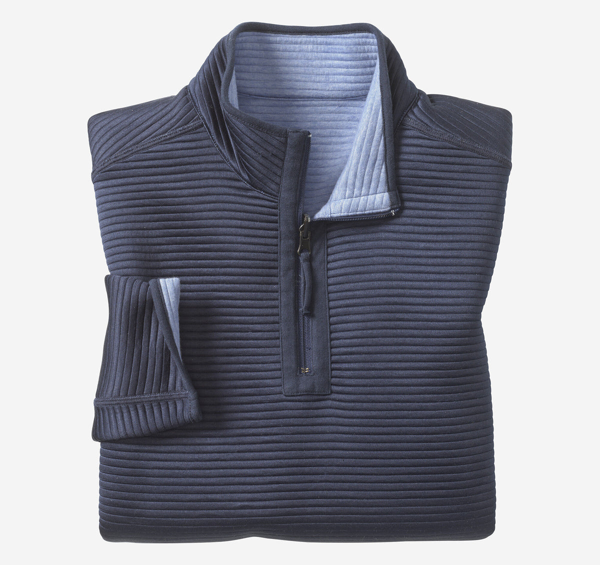 Men's Reversible Channel-Quilted Quarter-Zip - Johnston Murphy