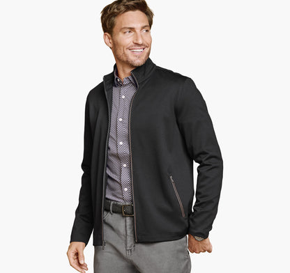 Men's Textured Solid Full Zip - Johnston Murphy