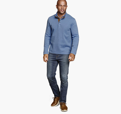Men's Knit Jacquard Quarter-Snap Pullover - Johnston Murphy