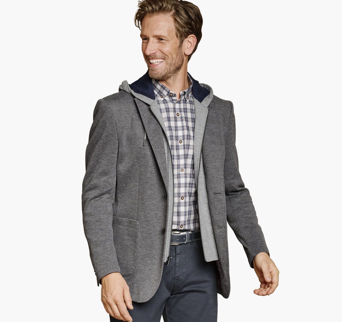 Men's XC Flex® Knit Blazer with Removable Hooded Bib - Johnston Murphy