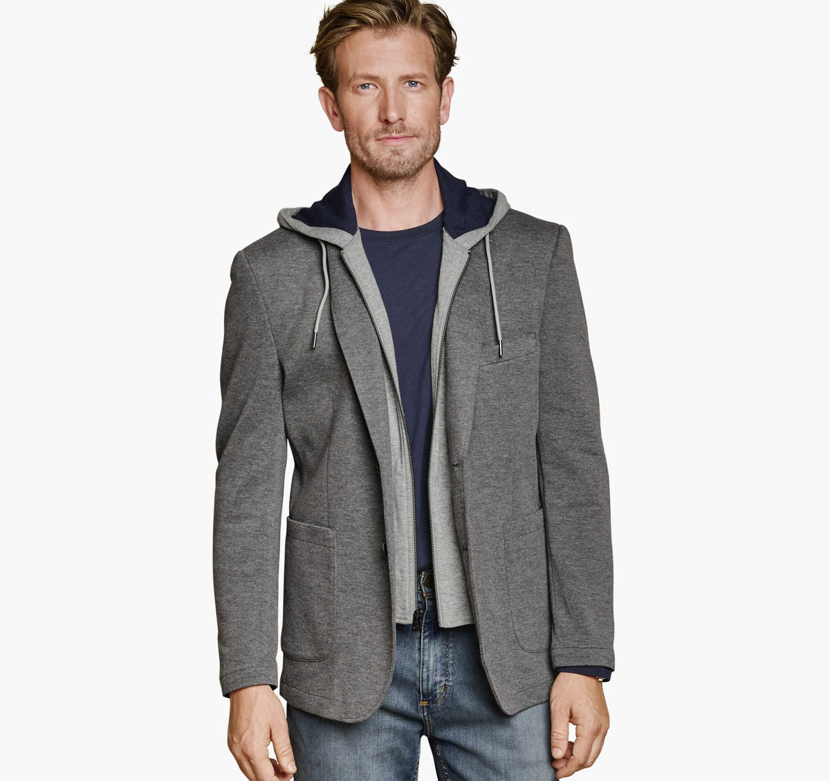 Men's XC Flex® Knit Blazer with Removable Hooded Bib - Johnston Murphy