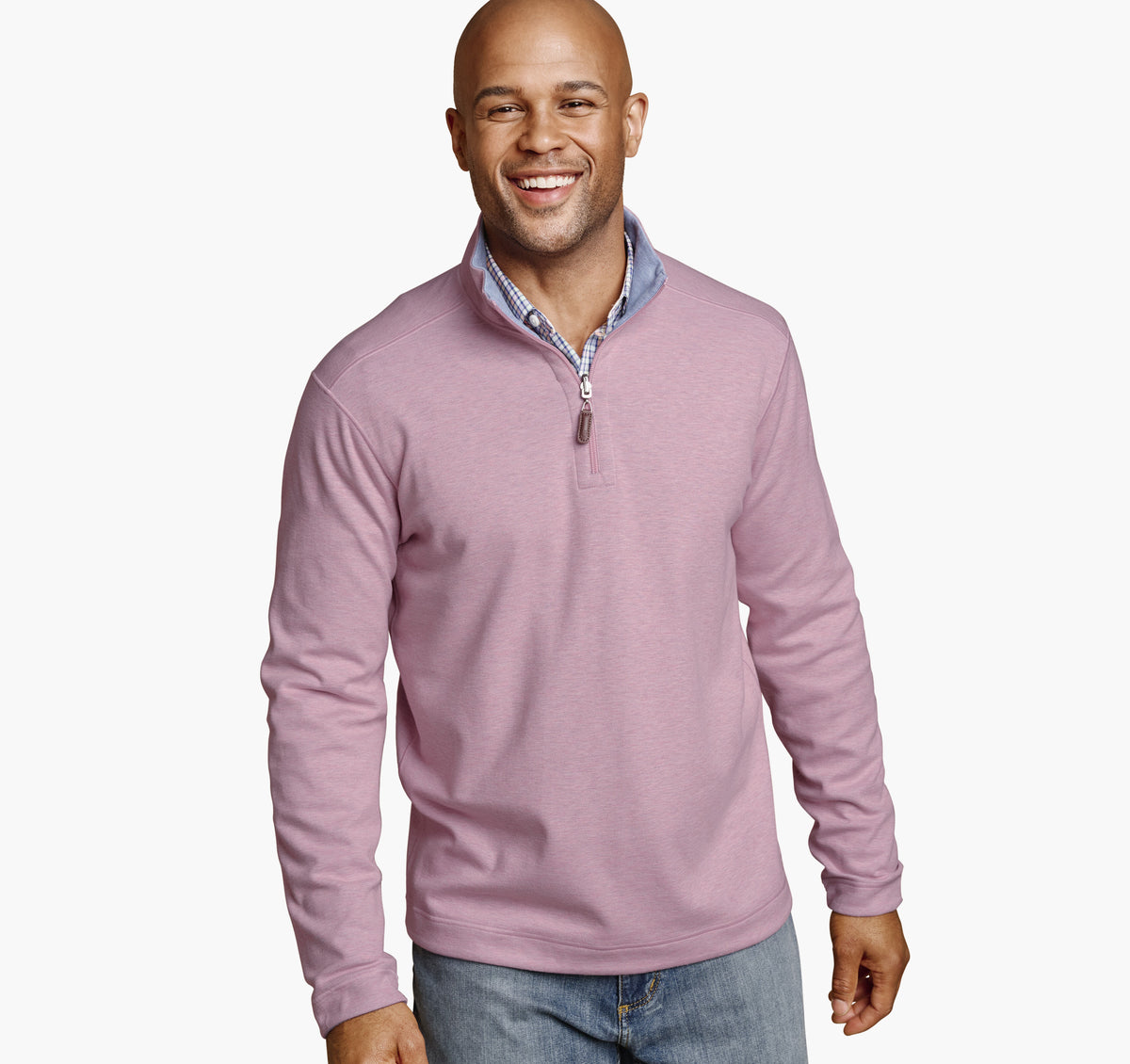 Men's Icon Reversible Solid Quarter-Zip - Johnston Murphy