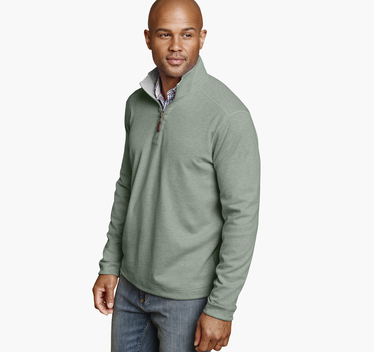 Men's Icon Reversible Solid Quarter-Zip - Johnston Murphy