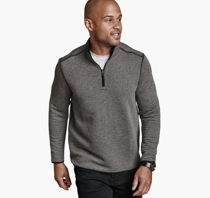 Men's Reversible Channel-Quilted Quarter-Zip - Johnston Murphy