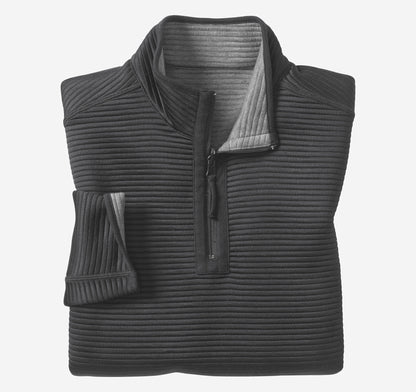Men's Reversible Channel-Quilted Quarter-Zip - Johnston Murphy