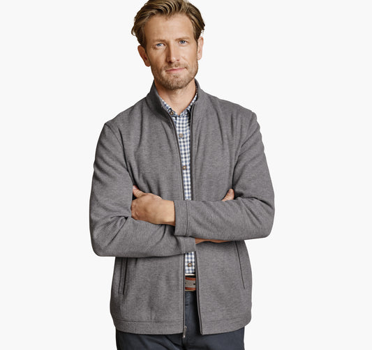 Men's Ribbed Full-Zip - Johnston Murphy