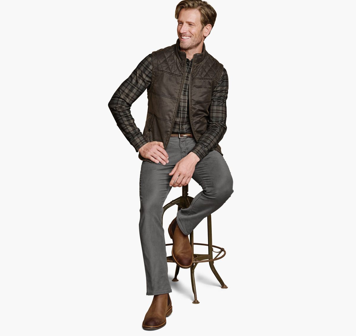 Men's Antique Cotton Vest - Johnston Murphy
