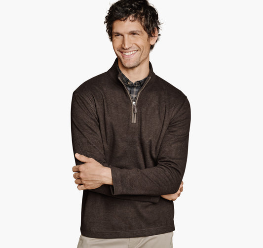 Men's Brushed Quarter-Zip - Johnston Murphy