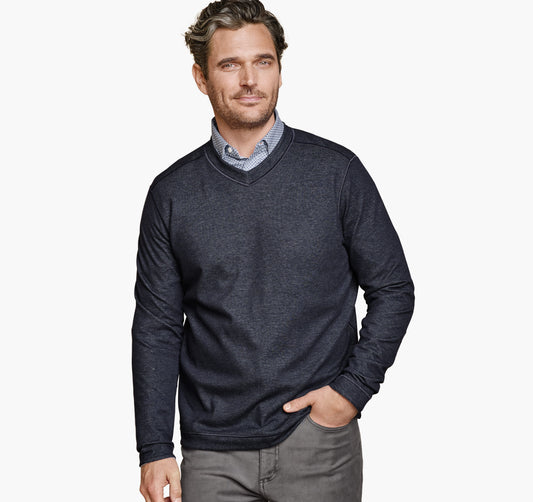 Men's Icon Reversible V-Neck Pullover - Johnston Murphy