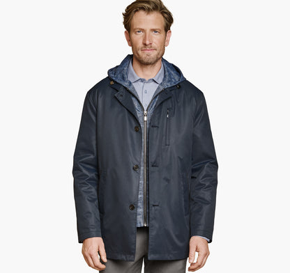 Men's Upton Water-Resistant Raincoat with Removable Liner - Johnston Murphy
