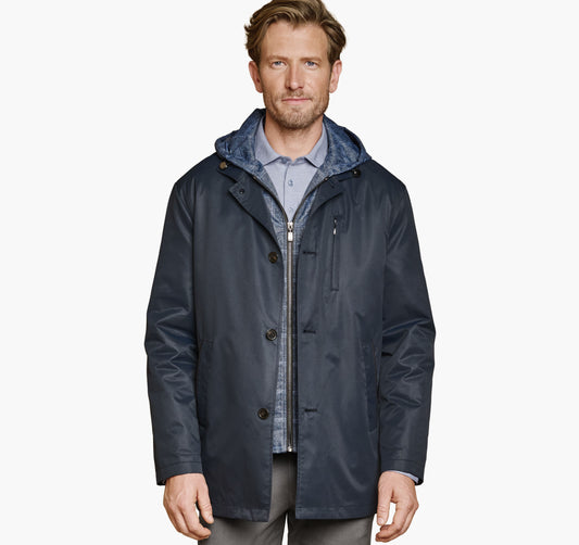 Men's Upton Water-Resistant Raincoat with Removable Liner - Johnston Murphy
