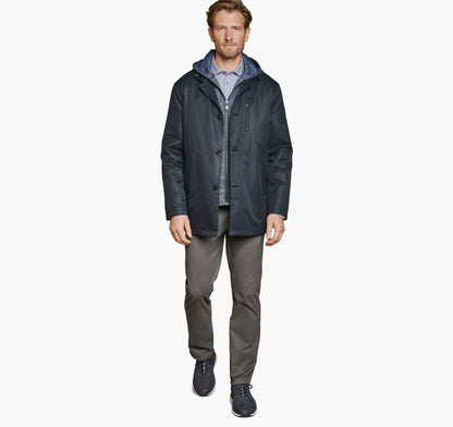 Men's Upton Water-Resistant Raincoat with Removable Liner - Johnston Murphy