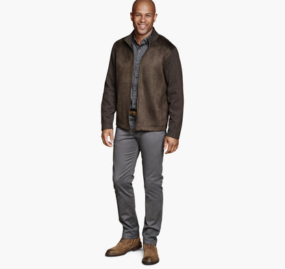 Men's Faux-Suede Full-Zip - Johnston Murphy