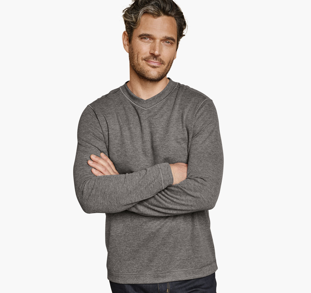 Men's Icon Reversible V-Neck Pullover - Johnston Murphy
