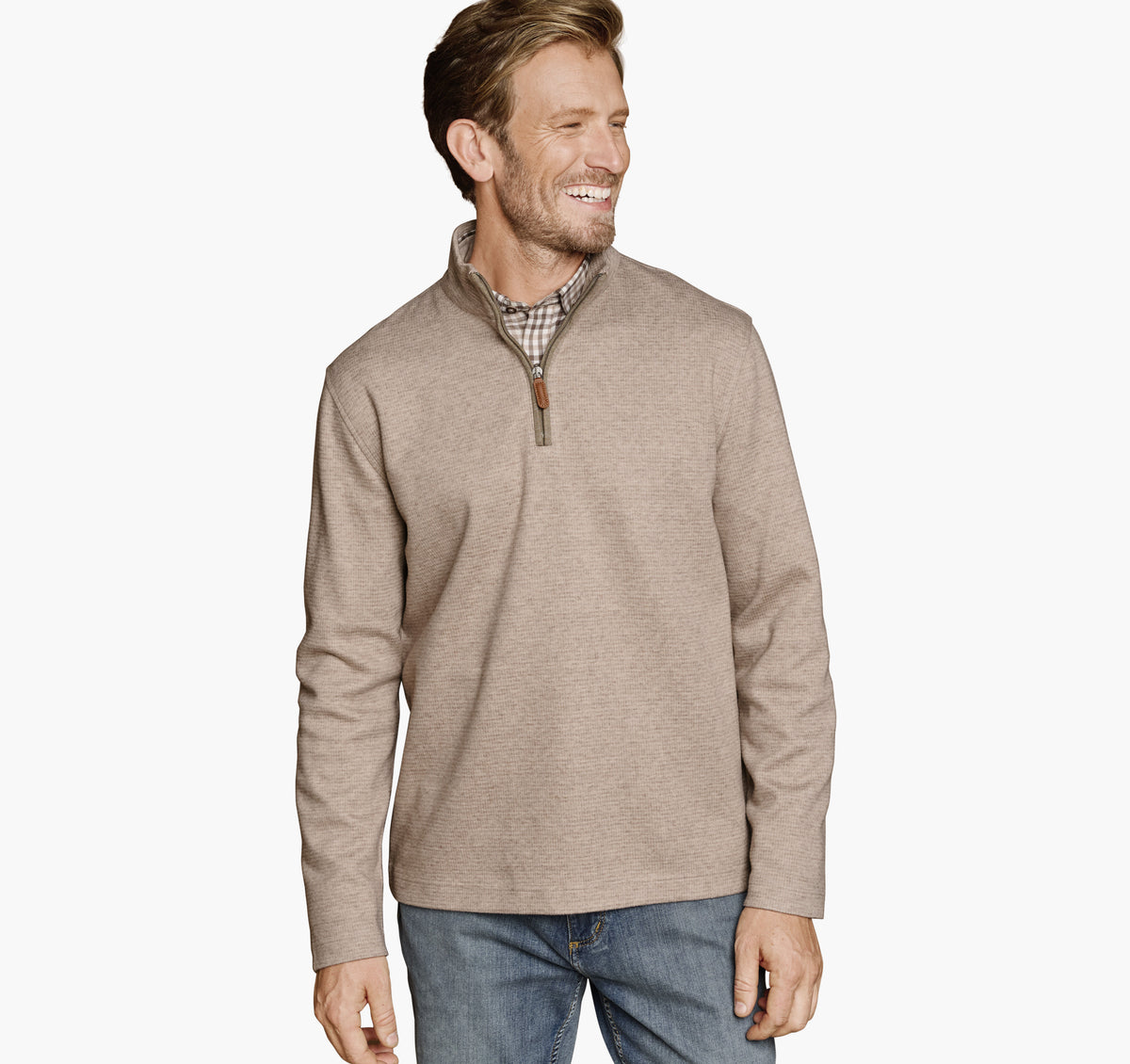 Men's Brushed Quarter-Zip - Johnston Murphy