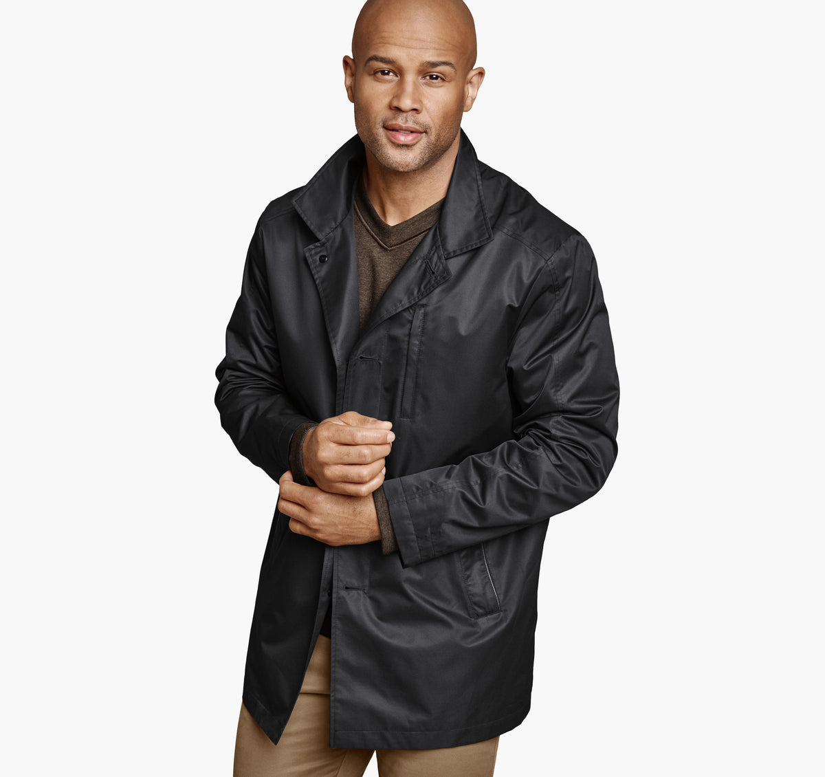 Men's Upton Water-Resistant Raincoat with Removable Liner - Johnston Murphy