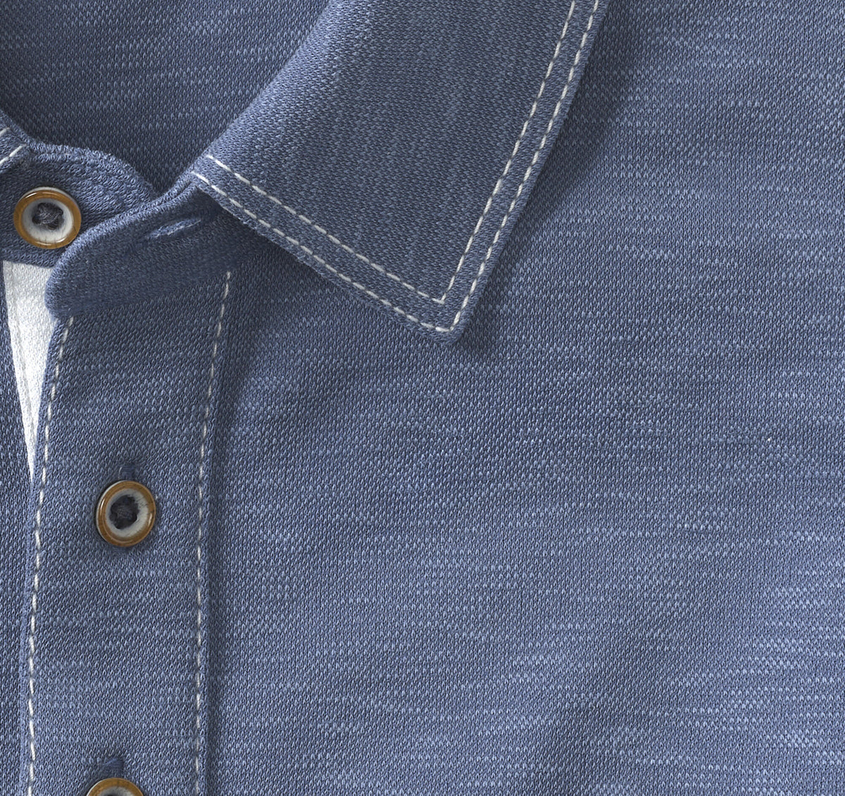 Men's Vintage Slub Long-Sleeve Polo - Johnston Murphy
