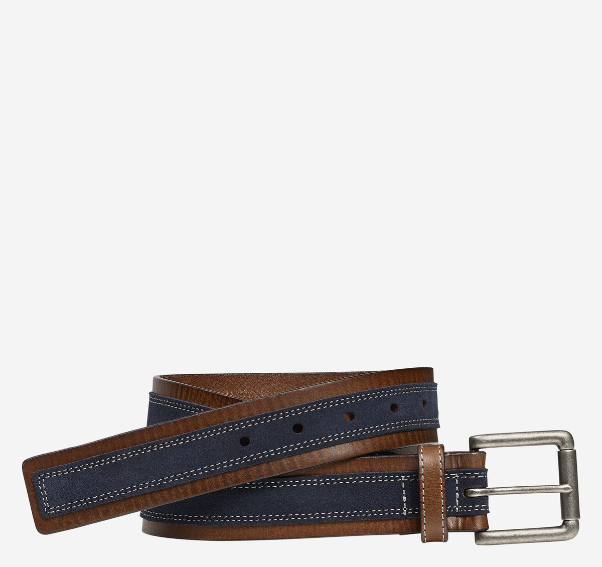Men's Suede Overlay Belt - Johnston Murphy