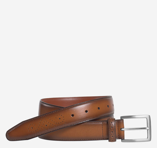 Men's Burnished Leather Belt - Johnston Murphy