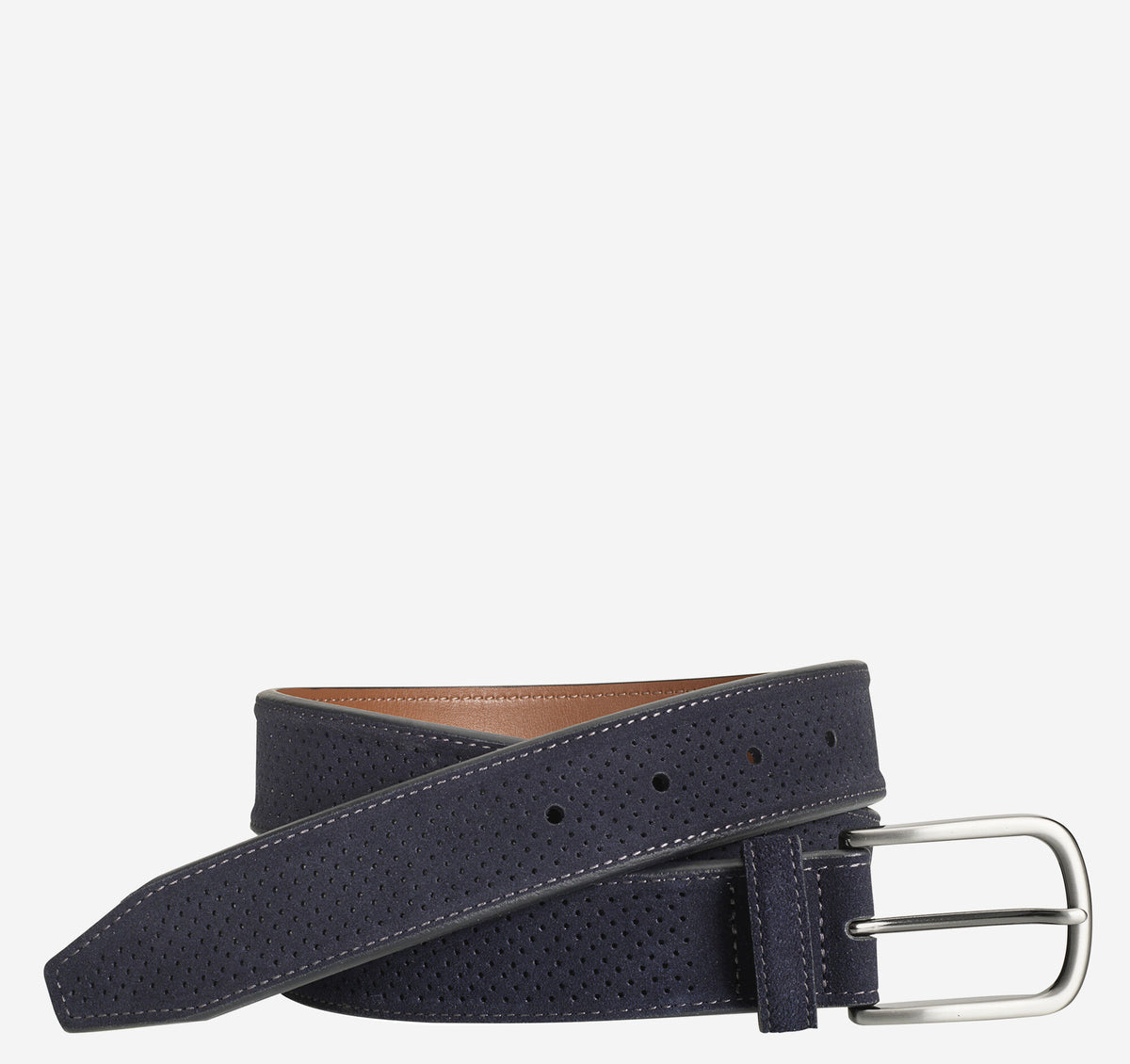 Men's Perfed Suede Belt - Johnston Murphy
