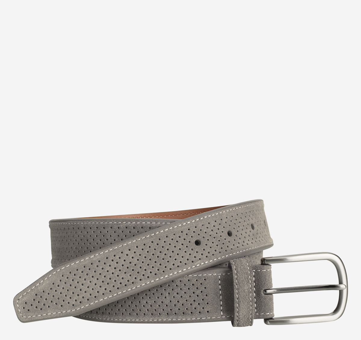 Men's Perfed Suede Belt - Johnston Murphy