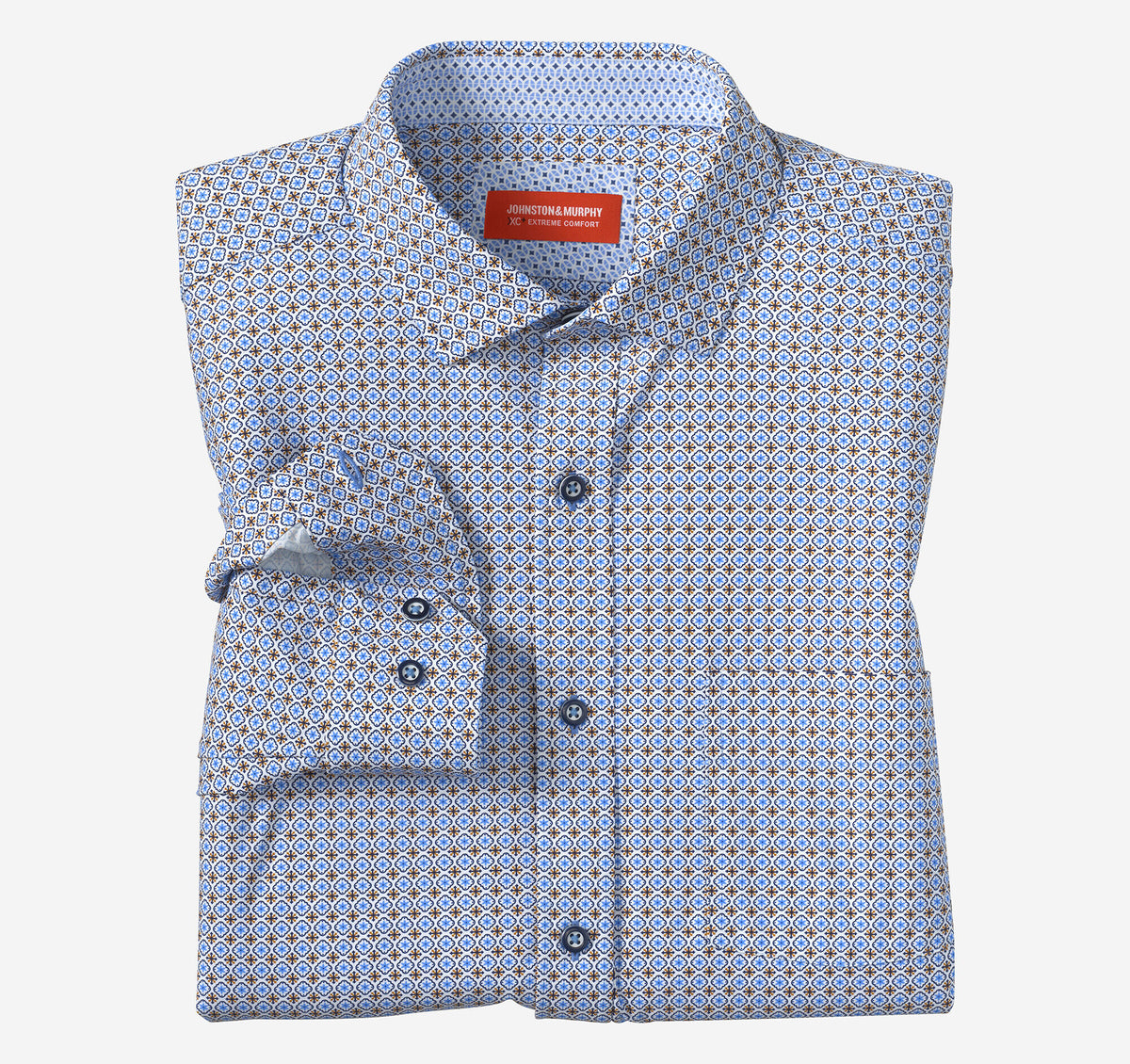 Men's XC4® Motion Long-Sleeve Print Knit Shirt - Johnston Murphy