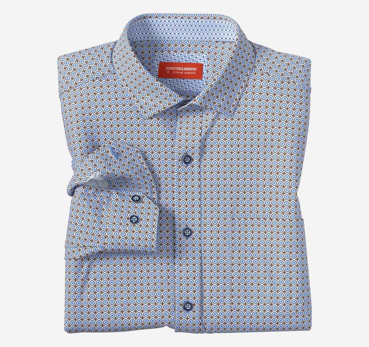 Men's XC4® Motion Long-Sleeve Print Knit Shirt - Johnston Murphy